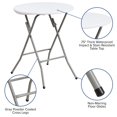 thumbnail image 2 of 24'' Round Granite White Plastic Folding Table, 2 of 8