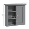 thumbnail image 3 of HOMCOM Bathroom Wall Cabinet with 3 Open Shelves, Storage Cupboard, 3 of 10