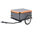 thumbnail image 1 of vidaXL Remorque à Vélo Gris et Orange 65 kg, 1 of 4