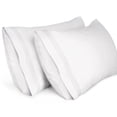 thumbnail image 1 of Lirex Standard Pillowcases, 2-Pack White Microfiber Pillow Cover Set, 1800 Thread Count, Soft Durable, 1 of 7