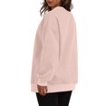 thumbnail image 4 of Timegard Chandail en Molleton Surdimensionné pour Femmes Col Rond Manches Longues Hauts Mode Automne Chandail avec Poches, 4 of 8