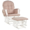 thumbnail image 1 of Gymax Baby Nursery Relax Rocker Rocking Chair Glider & Ottoman Set w/ Cushion Pink, 1 of 10