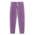 thumbnail image 1 of Men's Casual Fashion Washed Solid Color Drawstring Elastic Waistband Pocket Pants, 1 of 2
