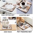 thumbnail image 3 of Coffee Bar Mat Accessories for Countertop Absorbent Hide Stain Rubber Backed Dish Drying Mats for Kitchen Counter Draining Pad Decor Gift Fit Under Coffee Maker Coffee Pot Espresso Machine (18x16in), 3 of 5