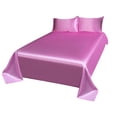 thumbnail image 1 of Ohufall Queen Size Sheet Set Ice Silk Bed Sheet 3 Piece Set Summer Cooling Solid Color Bed Sheets, 1 of 4