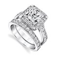 thumbnail image 2 of Women's Sterling Silver 925 Bridal Set Engagement Ring 2.5Ct Cubic Zirconia 6, 2 of 6