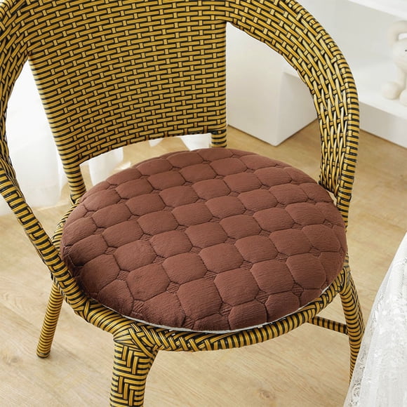 Coussin de Sol Rond en Peluche - Coussin de Chaise Tatami en Flocage 30x30 cm, Coussin de Siège Ergonomique pour Bureau, Salle à Manger, Voiture et Jeu, Plusieurs Couleurs Offertes