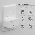 thumbnail image 2 of Merkury Smart 1 AC Outlet Wi-Fi Plug - Smart Outlet Compatible with Alexa & Google, White (2-pack), 2 of 6