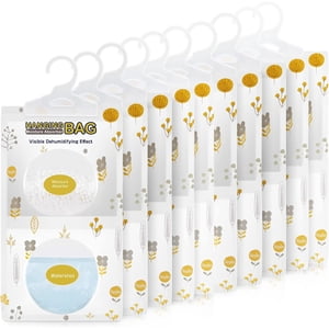 Vacplus Absorbeurs d'humidité Sacs déshumidificateurs de placard suspendus Packs d'humidité Déshumidifiants de compartiment déshydratant et éliminateur d'odeur avec fragrance libre pour plus frais Air paquet de 10 9.8OZ