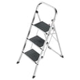 thumbnail image 1 of Hailo Folding Step Stool, 3 Step Ladder for Home & Kitchen, K70, Silver, 1 of 11