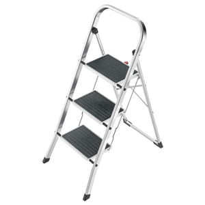 Hailo Tabouret pliant Step, 3 Échelle d'étape pour la maison & Cuisine, K70, argent