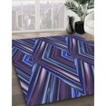 thumbnail image 3 of Ahgly Company Tapis d'Intérieur Lavable en Machine Carré Transitionnel Bleu Ardoise, 6 Pieds Carré, 3 of 7