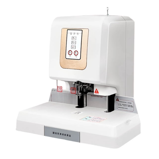 GD569 Machine Automatique de Reliure de Coupons 5 cm Perforatrice Électrique Machine d'Installation de Tube de Rivetage à Fondue Chaude et de Colle, Perforation à Pointe