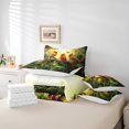 thumbnail image 4 of Housse de Couette Oiseau Cardinal Motif Cardinaux Rouges Ensemble de Literie Jumeau, Branches d'Arbre 7 Pcs Lit en Sac Doux pour Enfants Garçons Décoration de Chambre, Ensemble de Lit Animaux de la Forêt, Vert, 4 of 5