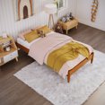 thumbnail image 4 of Pasadena 12 Pouces Lit Simple en Bois Massif, Base de Lit Plateforme, Couleur Caramel Pâle, 4 of 10
