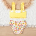 thumbnail image 4 of RXMEKW Two-Piece Swimsuit Set With Floral Print for Girls, Kids' Ruffle Bikini, UPF 50+ Sun Protection, Soft Stretch Fabric for Beach and Pool, 4 of 7