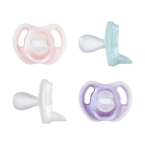 Sucette en silicone Ultra légère de Tommee Tippee - 0-6 mois, paquet de 4