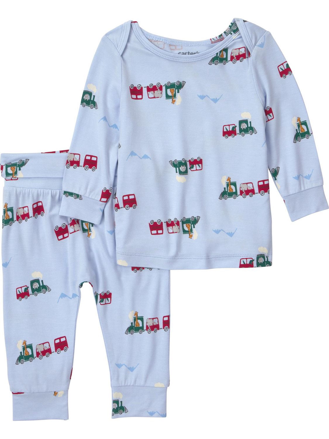 Carter's Child of Mine Baby Boy Train 2-Piece Top and Pant Set