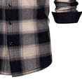 thumbnail image 4 of Lovzfmll Men's Flannel Shirt Jacket Fleece Lined Button Front Two Pockets Gray, L, 4 of 4