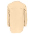 thumbnail image 4 of RXIRUCGD Ladies' Fashionable Loose Casual Solid Color Patchwork Round Neck Long Sleeved Hooded Sweatshirt, Beige, Size: L, 4 of 7
