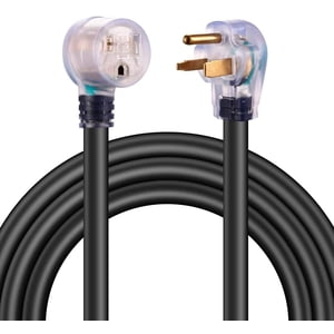 Miady 25ft 50AMP Welder Extension Cord, 8 Gauge Heavy Duty Industrial NEMA 6-50 Welding Machine Cord with Lighted End, ETL Approved