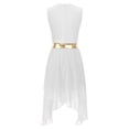 thumbnail image 2 of iiniim Robe de Danse Lyrique Brillante pour Femmes, Robe de Performance de Danse Ballet Moderne Contemporaine, Blanc m, 2 of 5