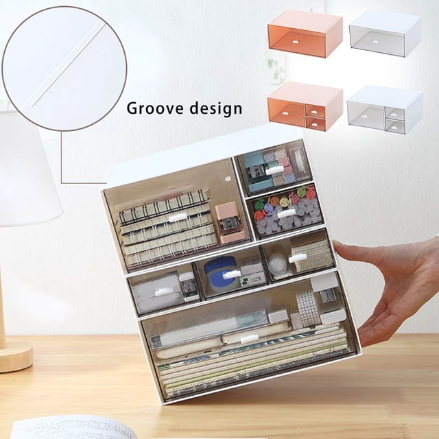 Boîte Organisatrice Tiroir de Rangement Étagère Cosmétiques Pinceau Rouges à Lèvres Ongles Habillage Maquillage Étui Table Triage Support Fournitures Blanc Grille Simple