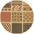 thumbnail image 1 of Ahgly Tapis d'Intérieur Lavable en Machine Carré Marron Selle, 3 Pieds Carré, 1 of 7