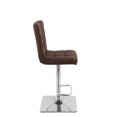 thumbnail image 4 of CorLiving Quinn Modern Fabric Upholstered Adjustable Height Barstools Set of 2 - Swivel Bar Stools with Back, Perfect Kitchen Stools for Island, Bar Chairs & Counter Height Stools, 4 of 9