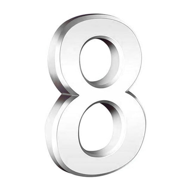 Dvkptbk Plastic Digital Stickers 3 Inch Silve Modern House Numbers Mailbox Numbers 0-9 Self-Adhesive Street Door Home Address Metal Numbers for Outside or Inside Signs Easy Install Home Decor