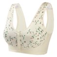 thumbnail image 1 of Womens Printed Non-Steel Ring Seamless Ice Silk Front Buckle Vest-Style Underwear, 1 of 9