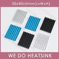 thumbnail image 2 of 30*40*5mm Without or With Thermal Pad Aluminum Heatsink Cooler Radiator Cooling For Raspberry Pi 4 Model B CPU Black Without Pad 2pcs, 2 of 6