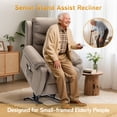 thumbnail image 3 of YSICK Small Power Lift Recliner Chair for Elderly with Remote Control Linen for Living Room,Khaki, 3 of 7