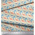 thumbnail image 3 of Soimoi Cotton Cambric Fabric Tree & Dinosaur Animal Fabric Prints by Yard 56 Inch Wide, 3 of 3