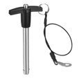 thumbnail image 1 of Unique Bargains T Handle Lock Pins, 3/8' Pin Dia. 3-5/32' Usage Length Stainless Steel Push-Button Quick Release Pin, 1 of 5