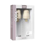 BIBS Sans BPA PP Bouteilles de bébé Rond Latex Moyen flux Ivoire - 2 x 9oz Bouteilles 270 ml