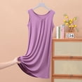 thumbnail image 1 of Huaizzzy Chemise de Nuit d'Été pour Femme Confortable à Col Rond Sans Manches Robe de Maison Tenue de Détente Décontractée Basique Vêtement de Nuit pour Femmes Grande Taille Chemise de Nuit Femme Dames Chemise à Manches Longues Manches Courtes, 1 of 3