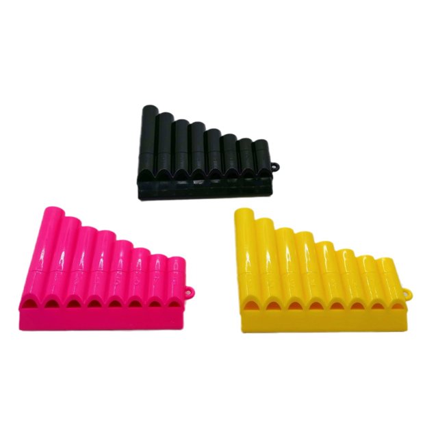 Shisuyan 3pcs Plastic Pan Flute: For Kids Music Education 8-Tube Early Learning Musical Instrument Preschool Music Toy For Beginners