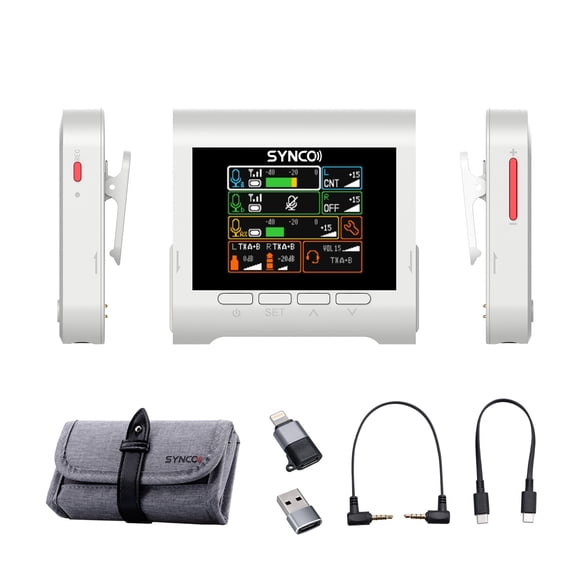 SYNCO G3 2.4G Wireless Microphone System Mic with Dual-Channel Receiver