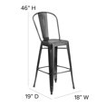 thumbnail image 4 of Bowery Hill 30" Contemporary Metal Bar Stool in Distressed Black, 4 of 9