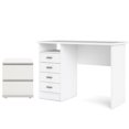 thumbnail image 1 of Tvilum Canada Ensemble de 2 Pcs avec Bureau d'Écriture à 4 Tiroirs et Table de Chevet à 2 Tiroirs, 1 of 21