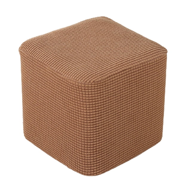 Housse Extensible pour Pouf 10 Pieds-13 Pieds Repose-Pieds Salon Housse Douce Gris Café