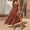 Brown, variant on Mefallenssiah Women'S Bohemian Spaghetti Strap Smocked Tiered Long Beach Sun Dresses Sleeveless Solid Maxi Dress