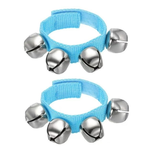 Chmadoxn Tools&Home Improvement 2pcs Wrist Bells Jingle Bells Ankle Bells Wrist Bells Bracelet Percussion Instruments Musical 4 Bells For Party Christmas Wrist bell