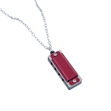 YIMWNYI 4-Hole 8-Tone Mini Harmonica Necklace, Music Toy for Beginners, Portable Musical Instrument, Perfect Gift for Music Lovers, Stimulates Musical Interest