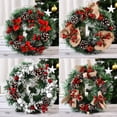 thumbnail image 2 of MesaSe 12.6 "Couronnes de Noël pour Porte d'Entrée - Couronne Artificielle avec des Fleurs Rouges Pommes de Pin Baies Décoration Guirlande Artificielle Décoration de Noël Partie Décor - Se Marier Couronnes de Noël f, 2 of 7