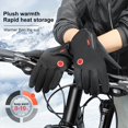 thumbnail image 4 of Gant de Cyclisme Coupe-Vent d'Extérieur d'Hiver Imperméable avec Écran Tactile pour Téléphone Intelligent, Gants Chauds Résistants au Vent Antidérapants Chauffants pour Randonnée, Conduite, Course, 4 of 11