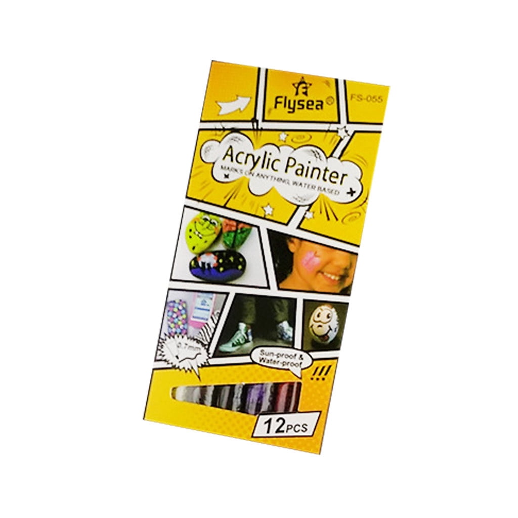 EGNMCR Pens Acrylic Marker Pens Permanent Marker Multi-Coloured 0.7mm 3ML Marker pens