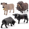 thumbnail image 3 of 4 Pcs Simulation Farm Cow Cattle Ox Bull Figurine PVC Farm Animal Model Action Figure Home Decoration Kids Educational Toy, 3 of 7