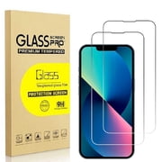 2 Pack for iPhone 13 mini Screen Protector, 9H Clear Tempered Glass Screen Protector for iPhone 13 mini, Easy Installation, Bubble Free